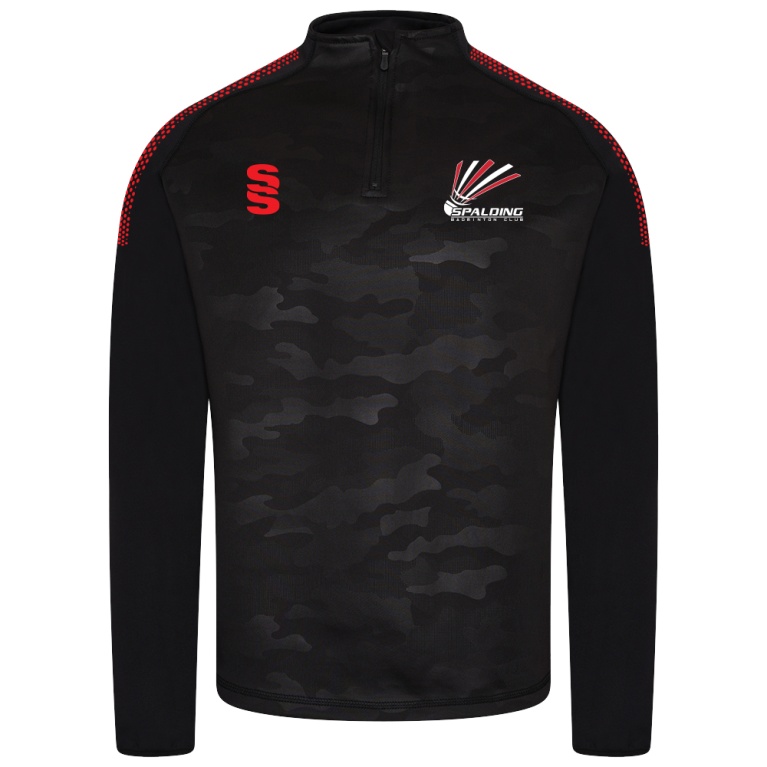 Camo 1/4 Zip Performance Top : Black
